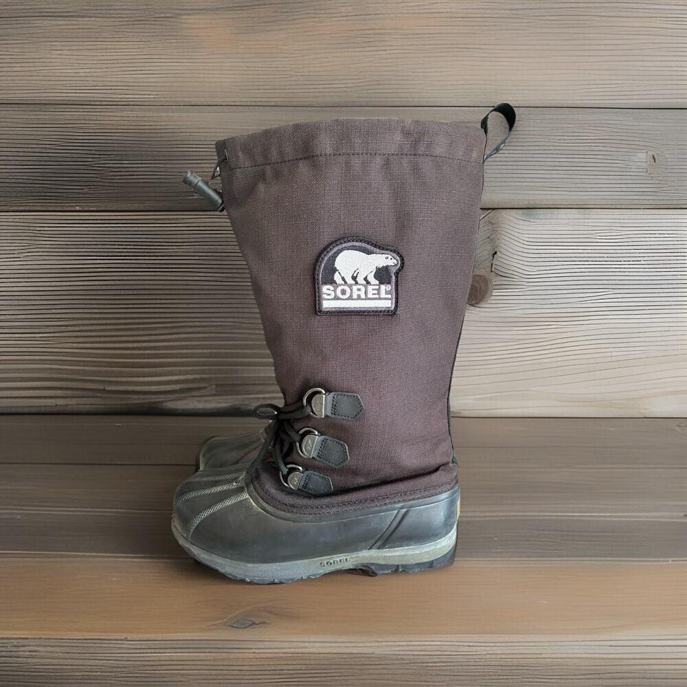 Sorel Boots Womens Size 8 Black Snowfall Insulated Waterproof Tall Lined Snow